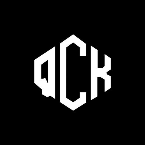 QCK letter logo design with polygon shape. QCK polygon and cube shape ...