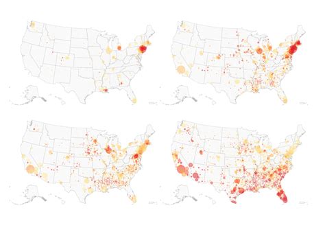 Maps Show Covid 19 Hotspot Surge South