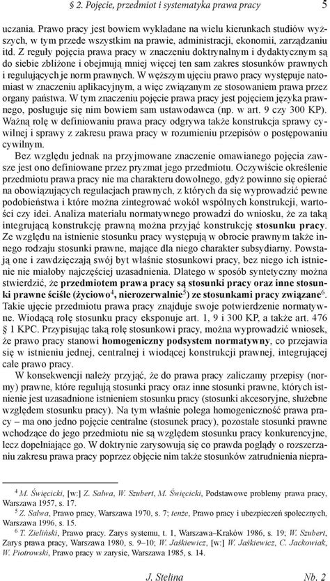 Rozdział I Pojęcie przedmiot systematyka i funkcje prawa pracy PDF