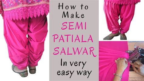 Semi Patiala Salwar Making In Very Easy Way Cutting And Stitching