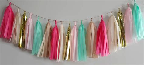 Tassel Garland,mint tassel garland, pink tassel garland,birthday ...