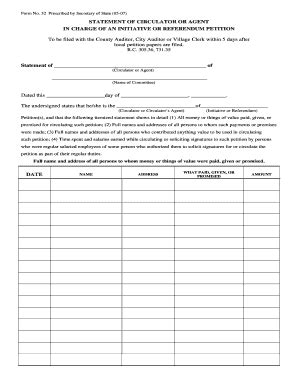 Fillable Online Sos State Oh Ohio Circulator Form Fax Email Print