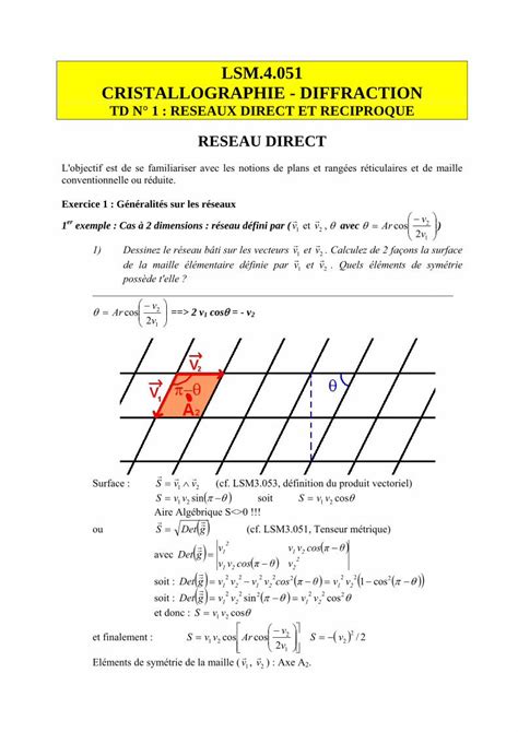 PDF LSM 4 051 CRISTALLOGRAPHIE DIFFRACTIONcrm2 Univ Lorraine Fr Dl