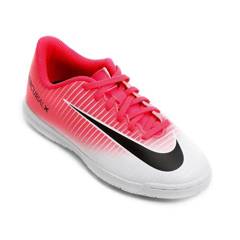 Chuteira Nike Rosa E Branca
