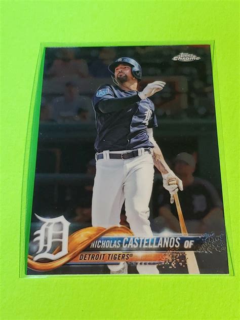 2018 Topps Chrome Refractor Nick Castellanos Nicholas 104 Detroit