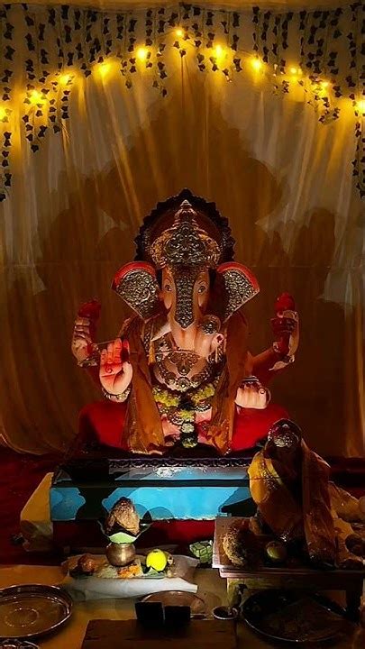 Amazing Ganpati Decoration😍happy Ganesh Chaturthi 🙏ganpatidecoration