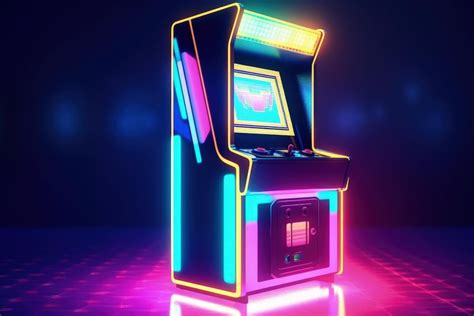 Premium AI Image | Arcade machine 80s and 90s retro nostalgia concept ...