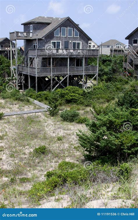 Outer Banks Beach House stock photo. Image of breeze - 11191536