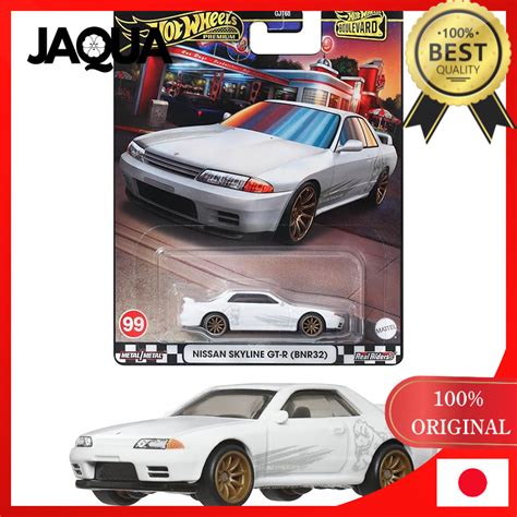 Hot Wheels Boulevard Nissan Skyline Gt R Bnr Toy Car Miniature Ages And Up White Hrt