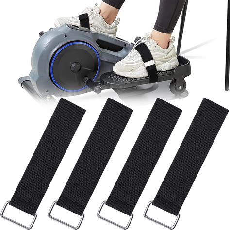 4PCS Ellipse Leg Exerciser Machine Pedal Straps, Adjustable Elliptical