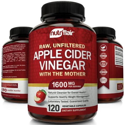 Nutriflair Apple Cider Vinegar Capsules With The Mother 120 Capsules