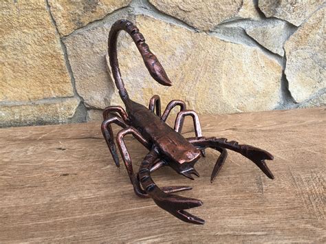 Metal Scorpion Forged Scorpion Scorpion Figurine Arachnid Etsy