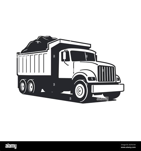 Dump Truck Clipart Black And White