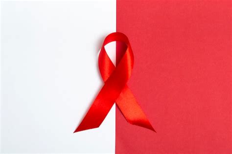 Conceito Médico Para O Dia Mundial Da Aids Em Dezembro Fita Vermelha