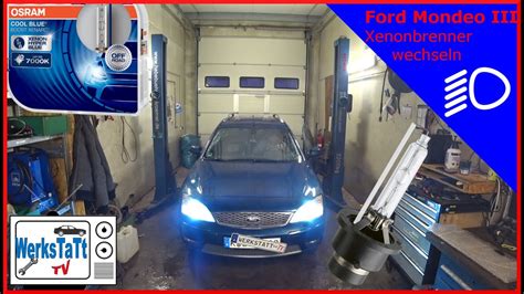 Ford Mondeo MK3 Xenonbrenner Wechseln OSRAM Cool Blue Boost WERKSTATT