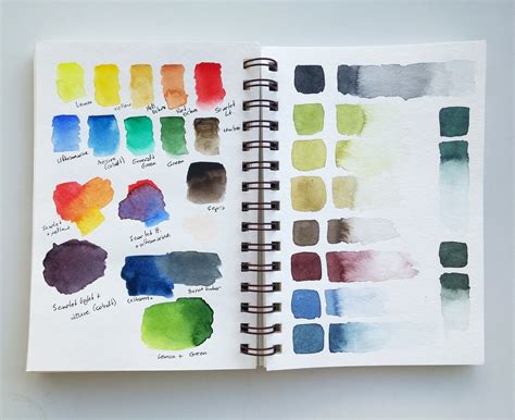 White Nights Watercolor Color Chart