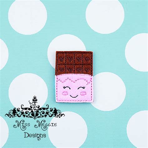 Kawaii Chocolate Bar Feltie Ith Embroidery Design File Miss Meggie