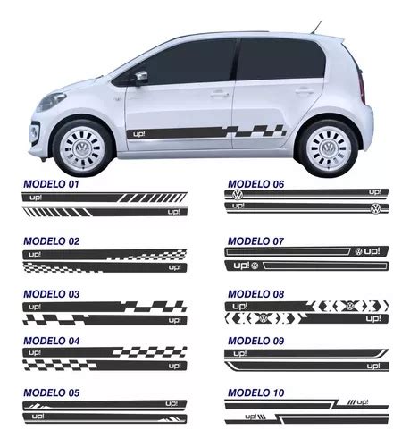 Adesivo Vw Up Faixa Lateral Decorativo Sport Par Fl Parcelamento