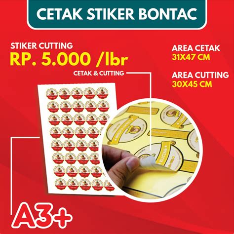 Jual Cetak Stiker Bontax Chromo Murah Shopee Indonesia