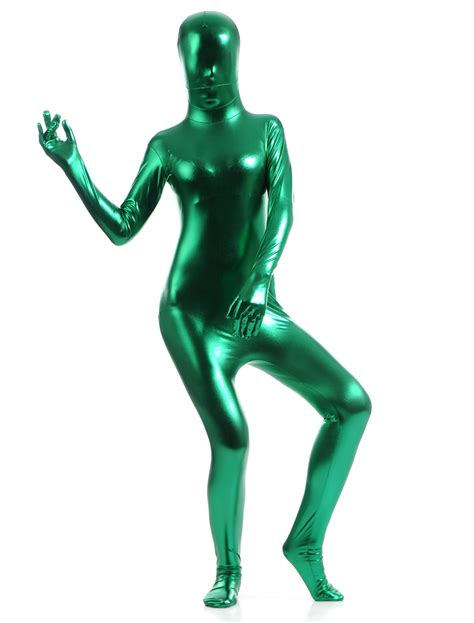 Faschingskost M Gr N Gl Nzend Metallisch Cosplay Zentai Anz Ge F R