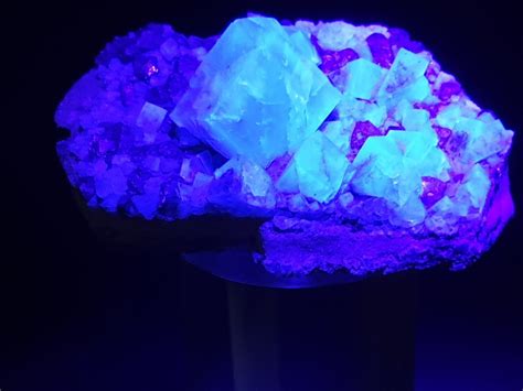 Diana Maria Fluorite With Galena On Matrix In Uv Reactive From Rogerley