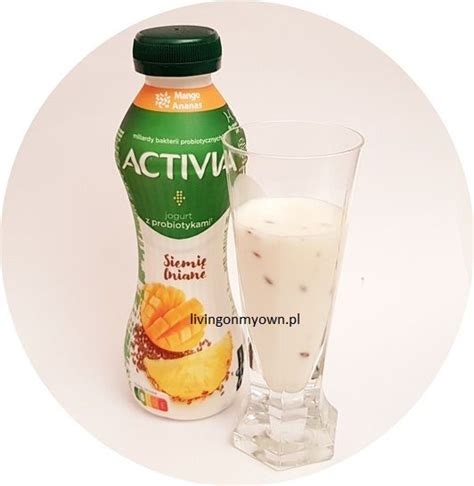 Danone Activia Siemię lniane Mango Ananas jogurt pitny z