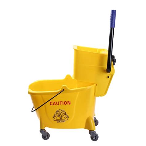 25l Wringer Bucket Easy Clean Cart Mini Mop Double Bucket Trolley