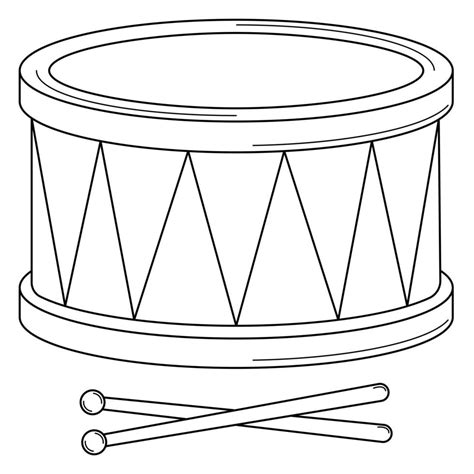 Tambour Dessin La Main Avec Des Pilons Instrument De Musique