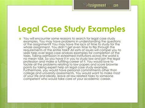 PPT - Legal Case Study Example PowerPoint Presentation, free download ...