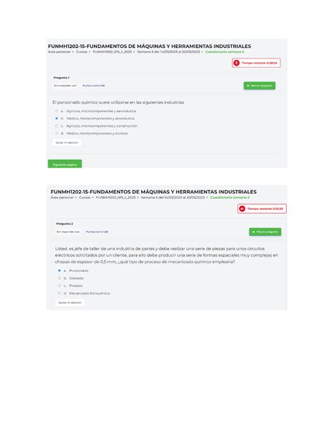 Cuestionario Semana Fundamentos De M Quinas Y Herramientas