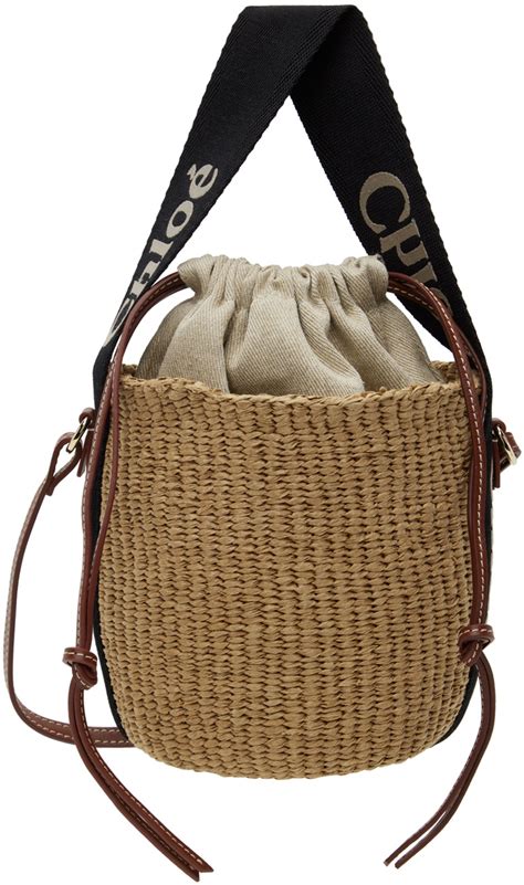 Chlo Beige Mifuko Edition Small Woody Basket Bag Chloe