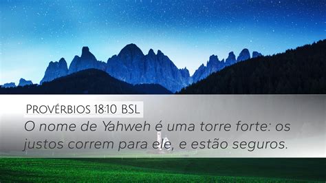 Provérbios 18 10 BSL Desktop Wallpaper O nome de Yahweh é uma torre