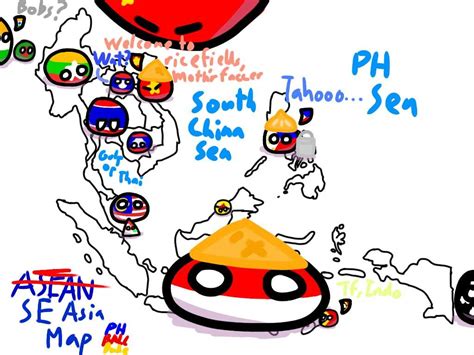 Countryballs Asia Map