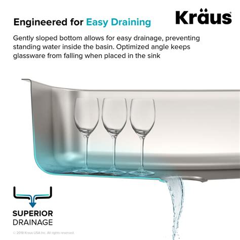 Kraus Premier Kitchen Sink Undermount 15 In X 185 In Stainless Steel