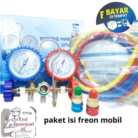 Jual Paket Isi Freon Mobil Manifold Double R R Dan Quick Coupler