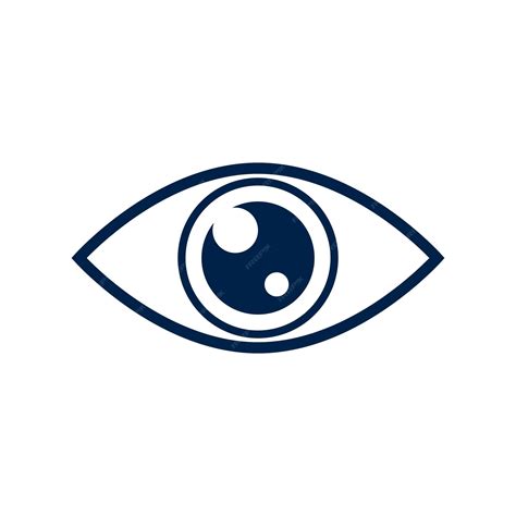 Ilustración Plana Del Icono Del Signo Del Ojo Vector Premium