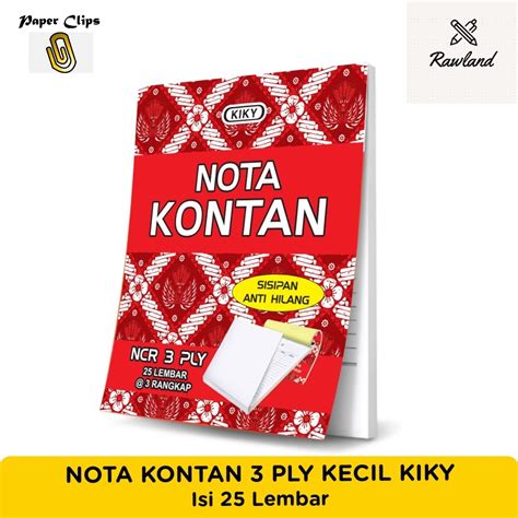 Jual Buku Nota Kontan K3 KIKY 3 PLY Nota Kecil Shopee Indonesia