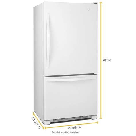 Whirlpool 187 Cu Ft Bottom Freezer Refrigerator With Ice Maker White Energy Star Wrb329dmbw