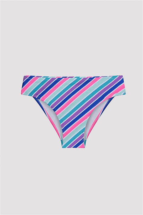 Genç Kız Colorful Stripe Halter Bikini Takımı PL2EX85Y24IY MIX Çok Renkli Penti