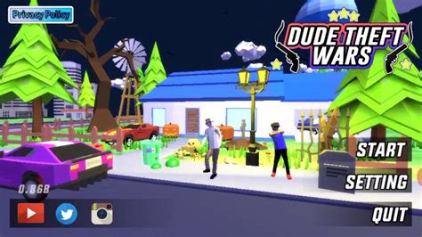 Playing Dude Theft Wars Youtube