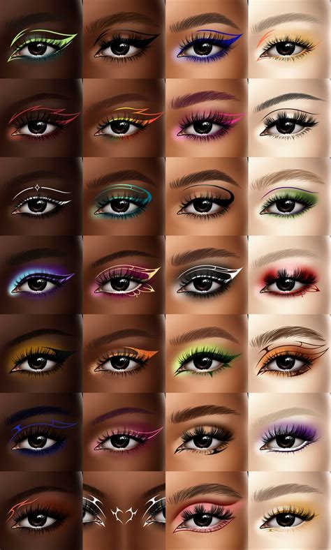 Face Chart Piece Eyeliner Stamp Brush Pack Photoshop Procreate