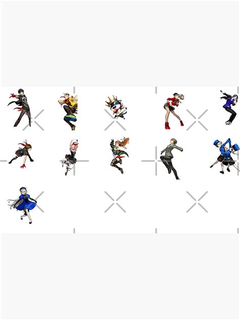 Persona 5 Dancing Characters Set Poster By Joader Redbubble