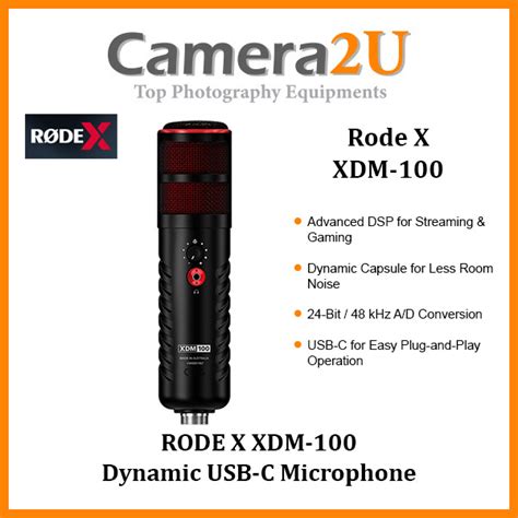 Rode X Xdm Dynamic Usb C Microphone Xdm Camera U Malaysia Top