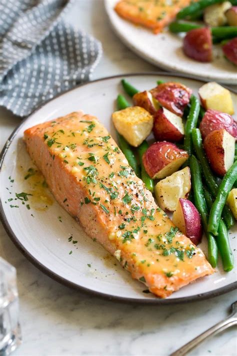 Baked Salmon With Buttery Honey Mustard Sauce Honey Mustard Salmon Recipes Baked Salmon