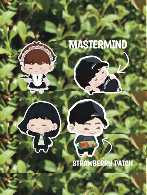 BTS Island In The Seom Game Stickers Chibi Yoongi Suga Maid Yoongi