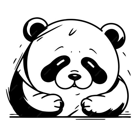 Premium Vector Panda Bear Vector Illustration Cute Cartoon Panda Bear