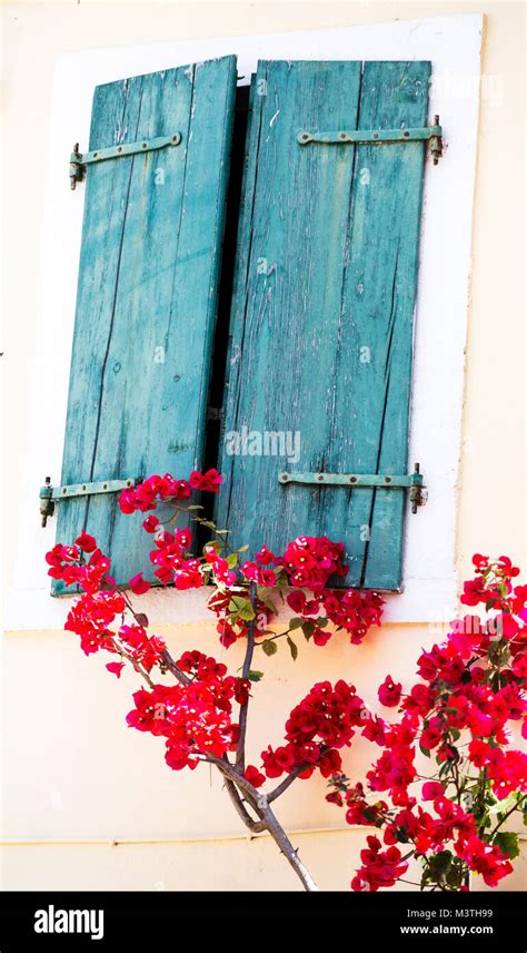 Turquoise Shutters Hi Res Stock Photography And Images Alamy