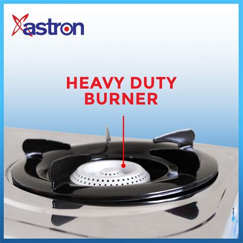 Astron Gs Heavy Duty Double Burner Gas Stove Stainless Body