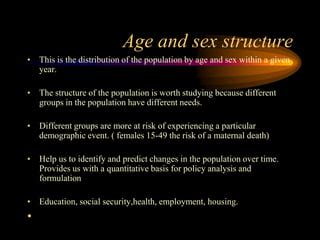 CAPE SOCIOLOGY Age And Sex Structure 1 PPTX