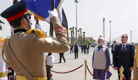 Pm Modi Arrives In Egypt On Two Day State Visit The Week